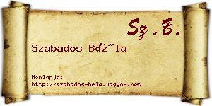 Szabados Béla névjegykártya